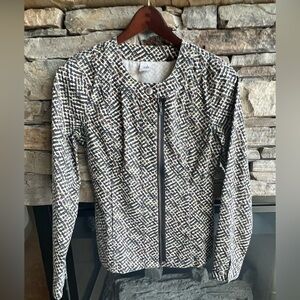 CAbi Multicolor Geometric Cliffside Moto Jacket